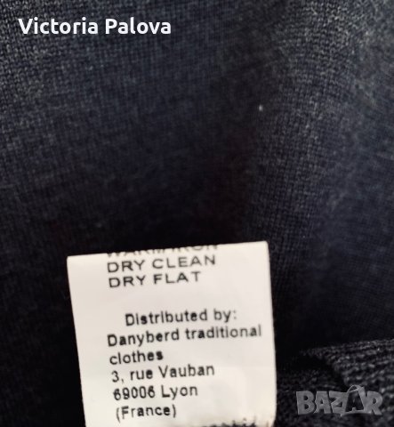 Пуловер V-деколте 100% меринос Италия, снимка 10 - Пуловери - 42549869