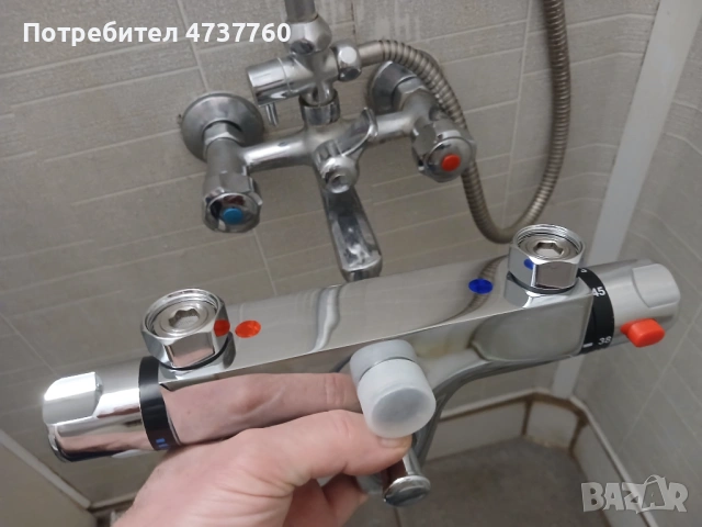 Смесител с термостат за душ. Нов, снимка 7 - ВИК - 53832817