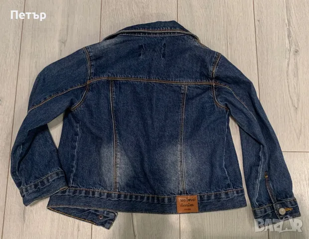 Дънково яке за момиче 3-4 годинки, снимка 3 - Детски якета и елеци - 47490400