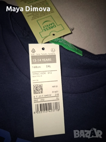 Benetton блузи 100% памук 168см., снимка 5 - Детски Блузи и туники - 52775459