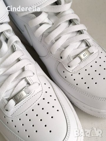 Nike Air Force 1 мъжки Естествена кожа Бели Номер 42, снимка 8 - Маратонки - 40091412