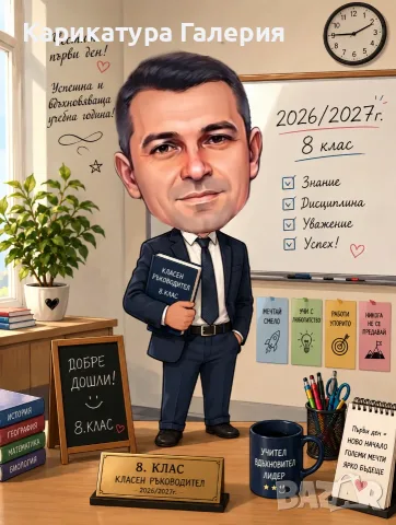 Дигитални Карикатури Портрет Ръчна Рисувана Карикатура Подарък Рожден ден Двойка Картини Магнит 