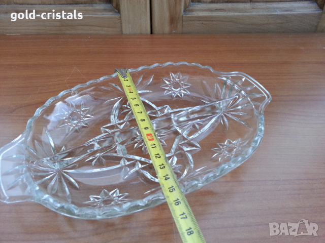 Кристален ордьовър плато , снимка 2 - Чинии - 36173542
