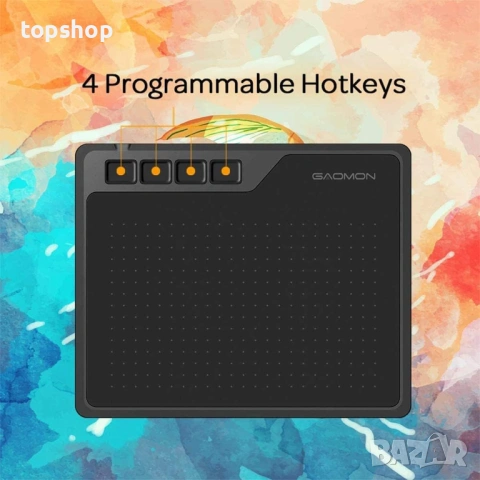 Чисто нов запечатан графичен таблет GAOMON S620 – 8192 нива на натиск (за рисуване, OSU, уроци..., снимка 3 - Таблети - 53697089