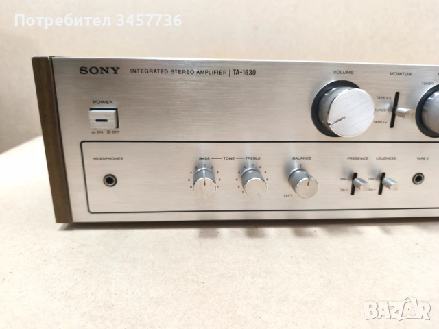 Винтидж Японски Стерео Усилвател SONY TA-1630 с дървени страници TAC-17, снимка 5 - Ресийвъри, усилватели, смесителни пултове - 53467560