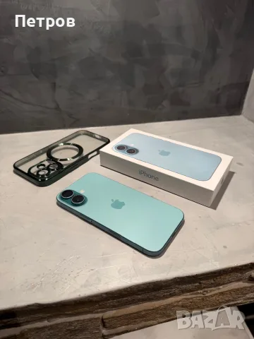 КАТО ЧИСТО НОВ Iphone 16, 98% батерия Teal, снимка 3 - Apple iPhone - 56201650