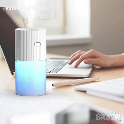 Светеща чаша овлажнител Арома дифузeр за офис и автомобил с течност, снимка 4 - Аксесоари и консумативи - 35898427