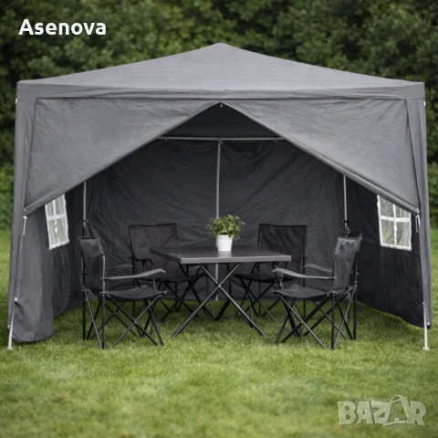 Просторна градинска шатра - стабилна конструкция и водоустойчива рамка