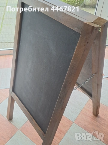 Дървена табела с дъска за писане, снимка 3 - Друго търговско оборудване - 53507926