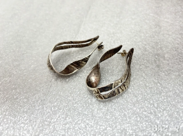 Сребърни Обеци (проба 925)-15,69 грама, снимка 4 - Обеци - 53518831