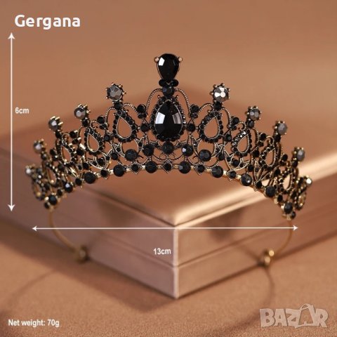 черна тиара -различни модели, снимка 3 - Аксесоари за коса - 40250952