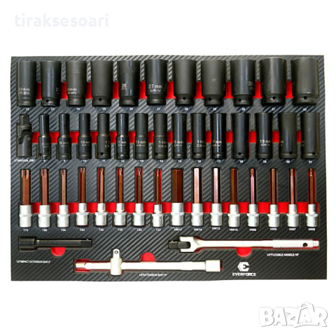 Професионален шкаф с инструменти EVERFORCE , Maxi-Line, снимка 4 - Куфари с инструменти - 44559140