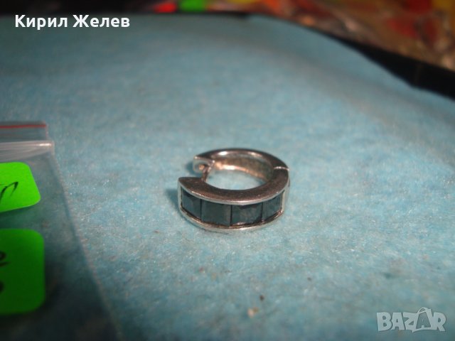 СКЪПОЦЕННА СРЕБЪРНА АРТ ОБЕЦА РОДИРАНО СРЕБРО 925 АНГЛИЯ с ЮВЕЛИРНО ФАСЕТИРАН ЧЕРЕН ОБСИДИАН 25868, снимка 6 - Обеци - 35884557