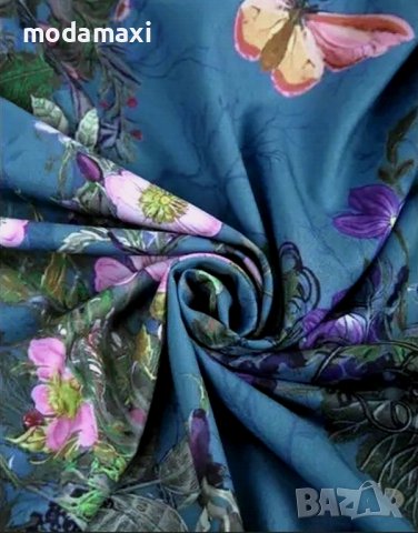 3XL Нова миди рокля в океанско синьо, снимка 4 - Рокли - 41870768