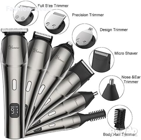 Нов Електрически тример машинка за подстригване на коса брада за мъже, снимка 5 - Машинки за подстригване - 42109522