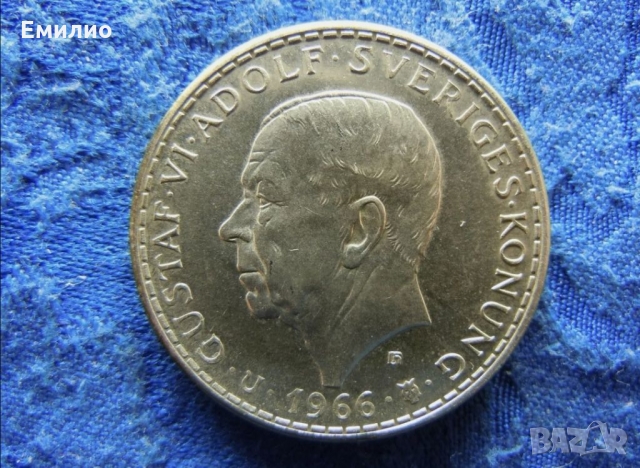 SWEDEN 5 KRONEN 1966  SILVER COIN , снимка 3 - Нумизматика и бонистика - 36081837