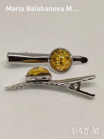 Бижута от епоксидна смола и естествени цветя., снимка 7 - Бижутерийни комплекти - 48660169