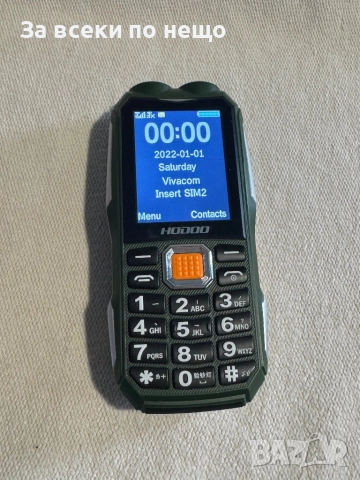 HODOO X9 Телефон удароустойчив водоустойчив телефон за възрастни хора, големи копчета, мощна батерия