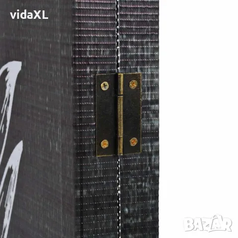 vidaXL Сгъваем параван за стая, 228x170 см, пера, черно и бяло, снимка 2 - Паравани - 56146447