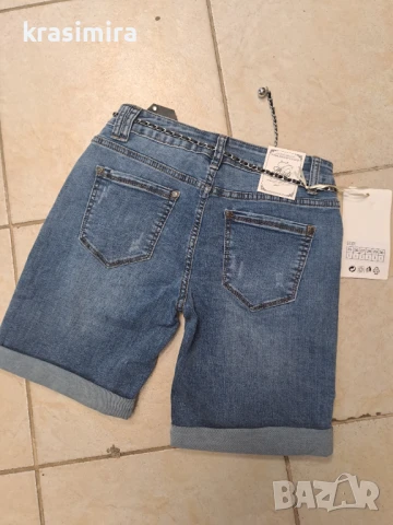 Дънкови панталонки , снимка 4 - Къси панталони и бермуди - 50574999