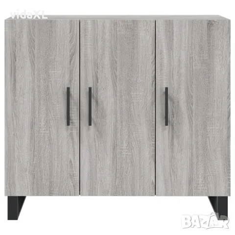 vidaXL Сайдборд, Сив сонома, 90x34x80 см, инженерно дърво, снимка 6 - Бюфети - 56147927