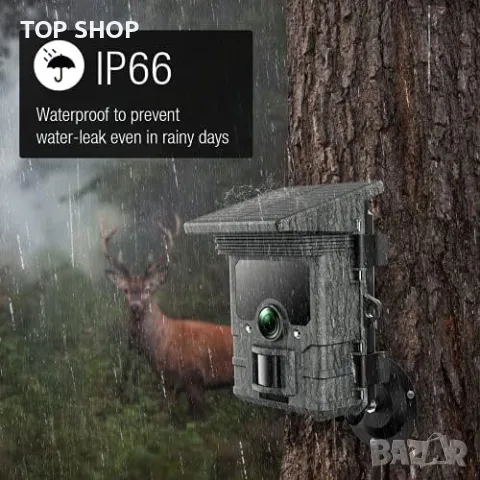 Нова Скрита WiFi Камера за Дива Природа 4K 46MP със Соларно Зареждане, снимка 4 - Друга електроника - 49203356