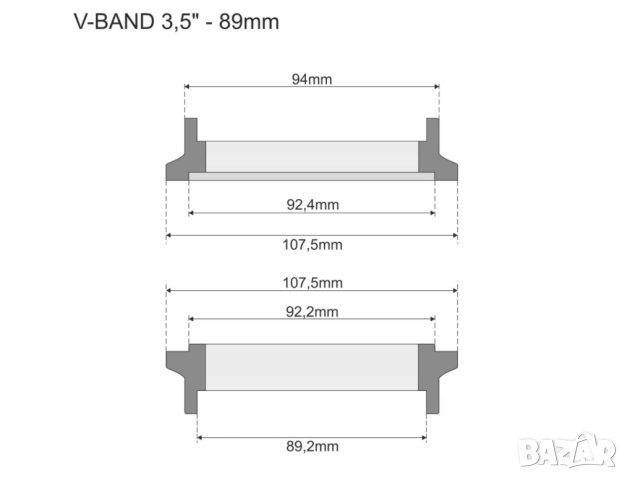 V-BAND скоба с фланци скоби v band турбо генерация гейт, снимка 18 - Аксесоари и консумативи - 34156483