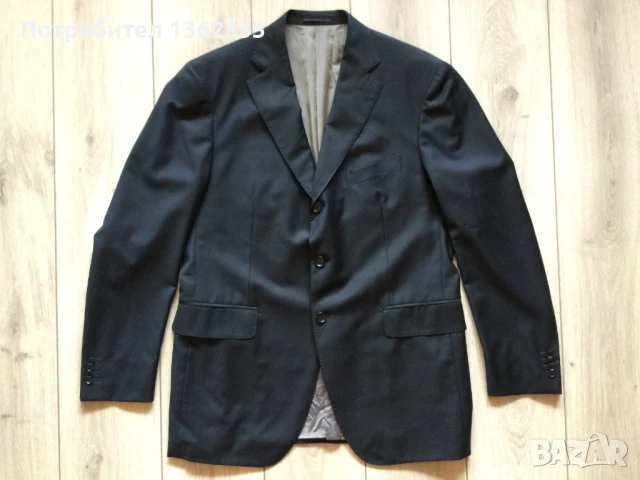 НОВО 100 % оригинално черно сако BOGLIOLI размер 54 / XL от Италия, снимка 2 - Сака - 51416881