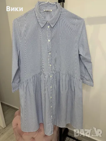 Рокля тип риза подходяща за S-M, снимка 4 - Рокли - 48488099