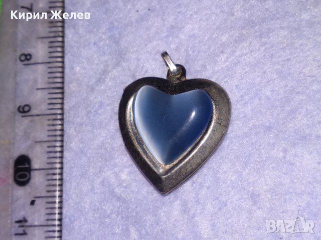 СРЕБРИСТО СЪРЦЕВИДНО АРТ МЕДАЛЬОНЧЕ за СНИМЧИЦИ 38633, снимка 2 - Колиета, медальони, синджири - 41622877