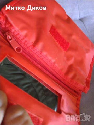 Чанта от промазан плат с огледало за козметика принадлежности-лекарства и други 155х115мм, снимка 5 - Чанти - 40430763