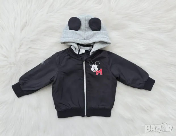 Детско яке Мики Маус H&M пролет/есен размер 6-9 месеца / 74см, снимка 8 - Бебешки якета и елеци - 49627185