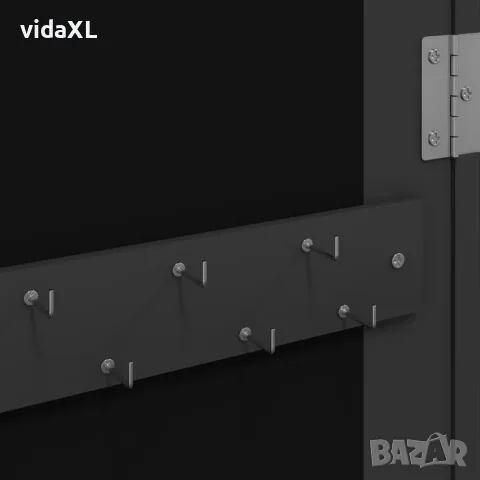 vidaXL Огледален шкаф за бижута, стенен монтаж, черен, 37,5x10x106 см, снимка 8 - Огледала - 56147323