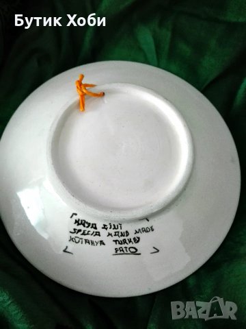 Декоративна керамична чиния, Турция, снимка 2 - Антикварни и старинни предмети - 35952893