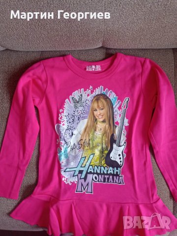 детска момичешка интересна блуза-туника с апликация