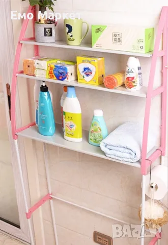 Метална етажерка за над пералнята с три рафтаж - вариант за над пералня - Цвят: Син, снимка 14 - Етажерки - 49241292