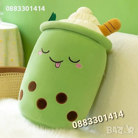 Плюшен шейк Бабъл Boba Tea Bubble Tea Cup , снимка 7 - Плюшени играчки - 41604411