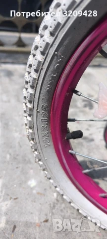 Детско колело с помощни колелца Bella 16х2.125, снимка 5 - Детски велосипеди, триколки и коли - 51079925