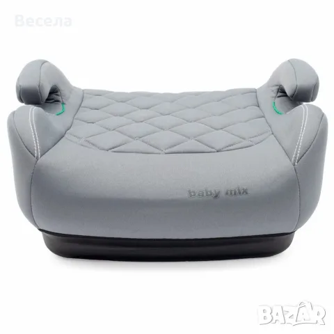 Повдигаща детска седалка за кола с ISOFIX i-Size 125–150 см – Сива, комфортна и сигурна, снимка 2 - Столчета за кола и колело - 55968047