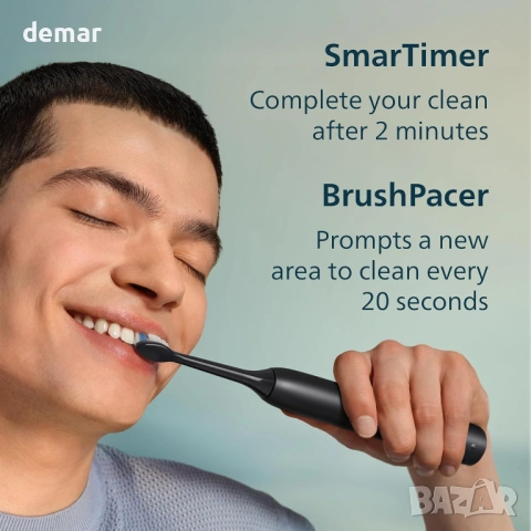 Електрическа четка за зъби Philips Sonicare серия 4000,черна,HX4044/52, снимка 7 - Други - 53706191