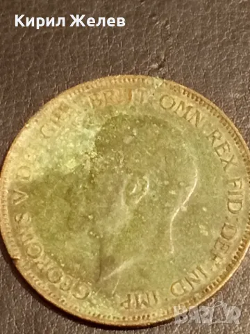 Стара монета 1 пени 1930 Великобритания Император Джордж пети 44408, снимка 5 - Нумизматика и бонистика - 49064356