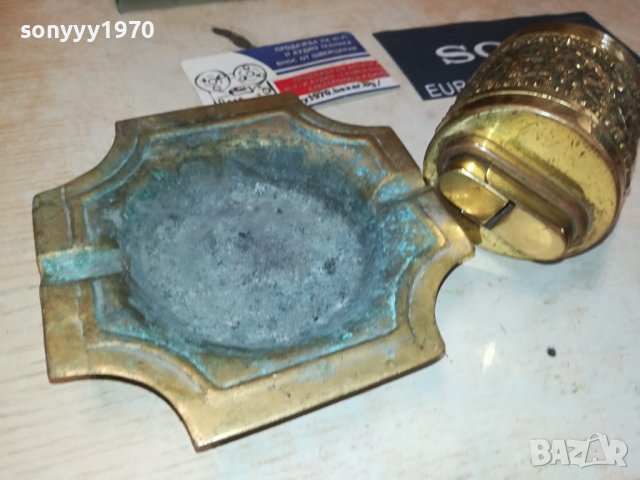 ПЕПЕЛНИК И ЗАПАЛКА-МЕД МЕСИНГ ОТ ФРАНЦИЯ M2607231631, снимка 9 - Колекции - 41666867