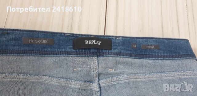 Replay Anbass Slim Fit Mens Size 34/32  ОРИГИНАЛ! Мъжки Дънки!, снимка 6 - Дънки - 53372793