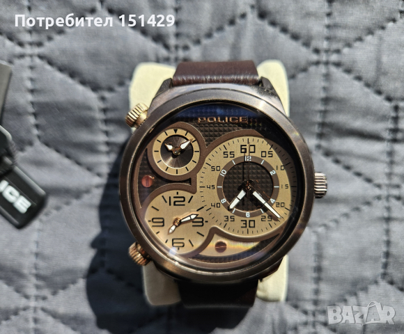 POLICE много голям мъжки часовник оригинален отлично състояние, снимка 2 - Мъжки - 44604314