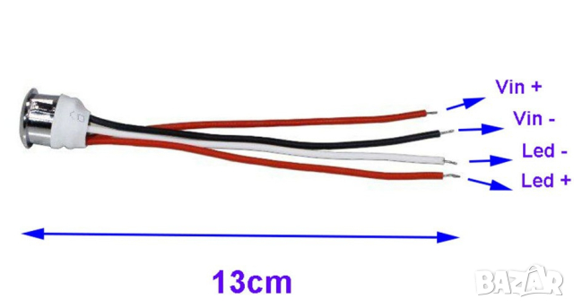 Сензорен бутон за вграждане с димер за лед лента, снимка 3 - Лед осветление - 44672554