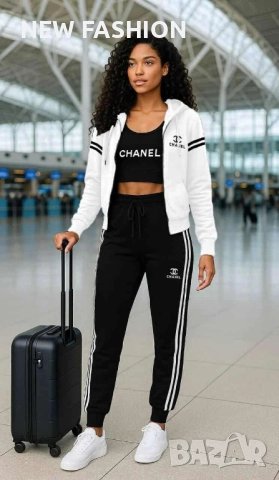 Дамски Памучни Комплекти- 3Части  ✨ CHANEL , снимка 2 - Комплекти - 51705329