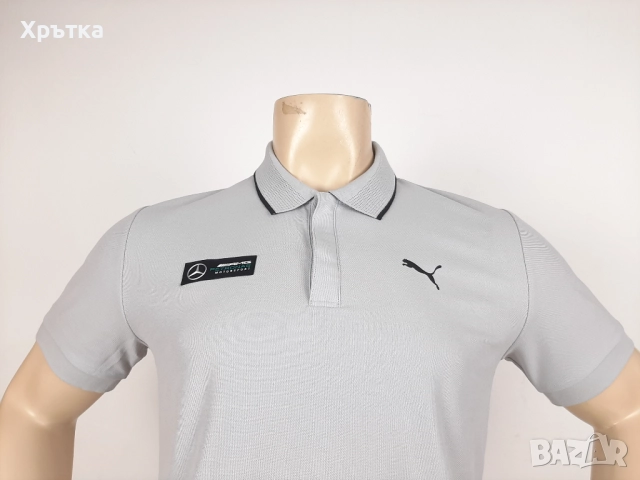Puma x Mercedes AMG Petronas - Оригинална мъжка тениска с яка р-р S, снимка 5 - Тениски - 52558942