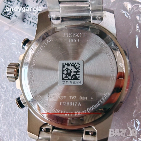 TISSOT SUPERSPORT CHRONO T125.617.11.051.00 ЧИСТО НОВ часовник кутия 100% оригинал , снимка 16 - Мъжки - 53707327