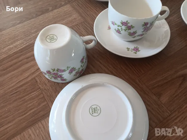 Порцелан ГДР Чай/Кафе, снимка 7 - Сервизи - 47748113