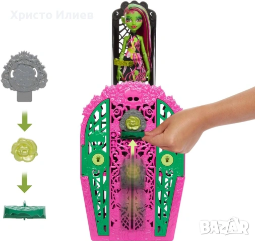 Кукла Monster High Garden Mysteries Venus с 19 изненади, снимка 3 - Кукли - 53428178